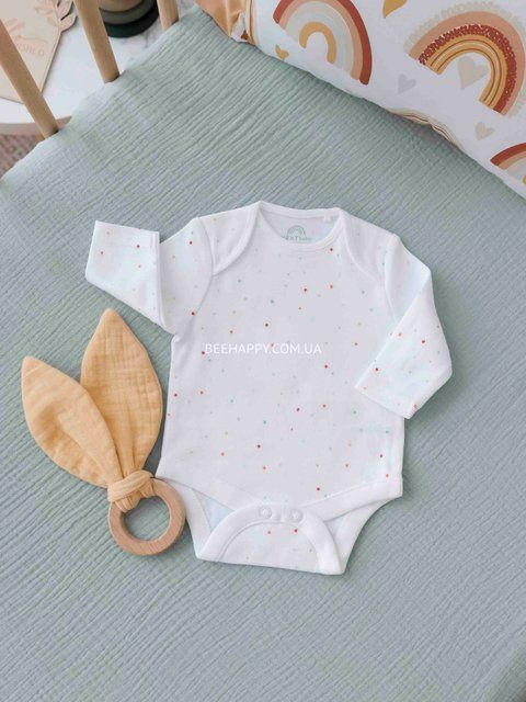 Боді на довгий рукав - Зірочки, first size (50 - 56см) N22e2-1 фото