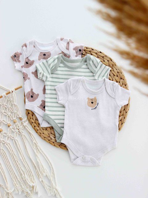 Набір боді з 3 шт Snuggle club bear, 50 см.до 3.2 кг. LK66 фото